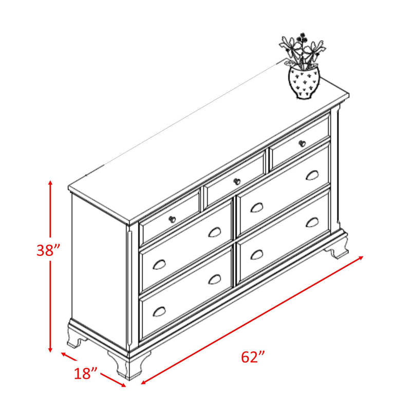 Elements International Canton Cherry CN600DR Dresser IMAGE 4