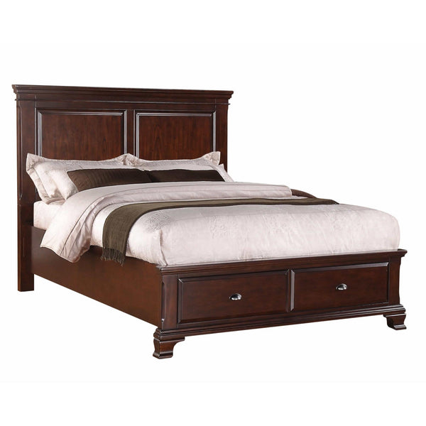 Elements International Canton Cherry CN350QB Queen Storage Bed IMAGE 1