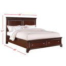 Elements International Canton Cherry CN350QB Queen Storage Bed IMAGE 3