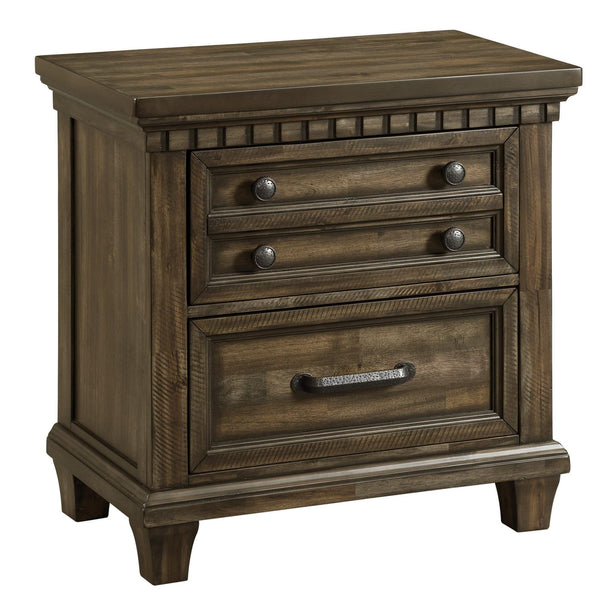 Elements International McCabe MB600NS 2-Drawer Nightstand IMAGE 1