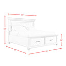  Elements International Slater SR650KB King Platform Storage Bed - White IMAGE 11