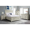  Elements International Slater SR650KB King Platform Storage Bed - White IMAGE 9