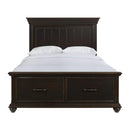  Elements International Slater SR850QB Queen Platform Storage Bed - Black IMAGE 2