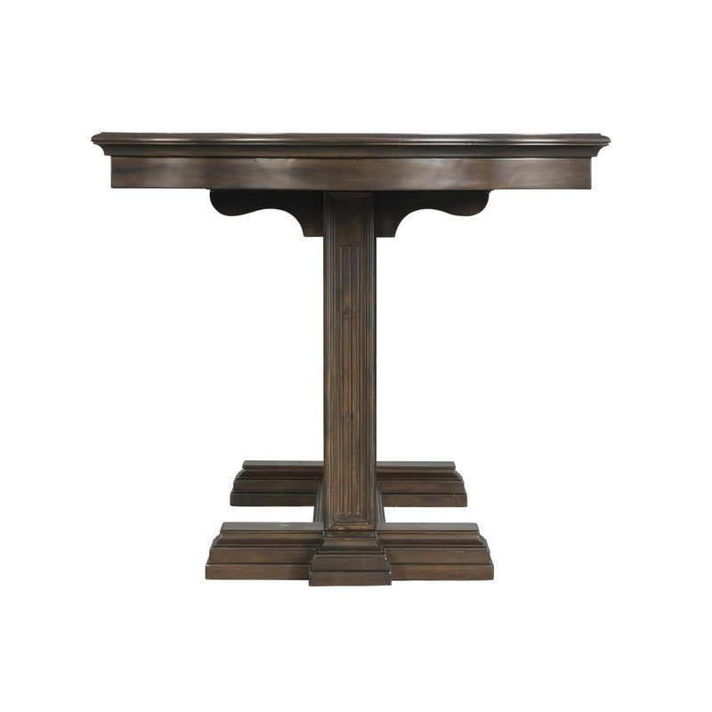 Elements International Chesley Counter Height Dining Table with Pedestal Base DCL100CTB IMAGE 3