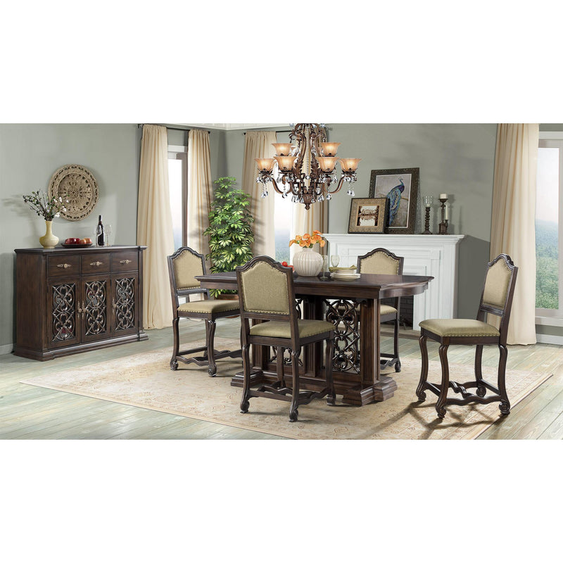Elements International Chesley Counter Height Dining Table with Pedestal Base DCL100CTB IMAGE 9