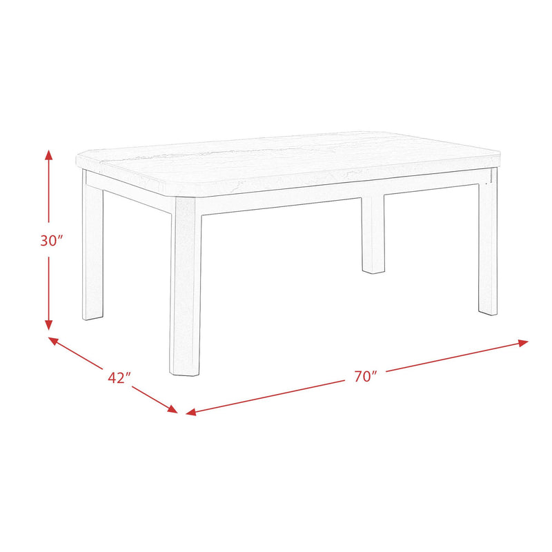 Elements International Francesca CFC700DTB Dining Table IMAGE 10