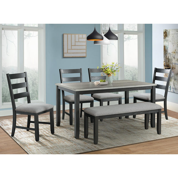 Elements International Martin Gray 6 pc Dinette DMT3006DS IMAGE 1