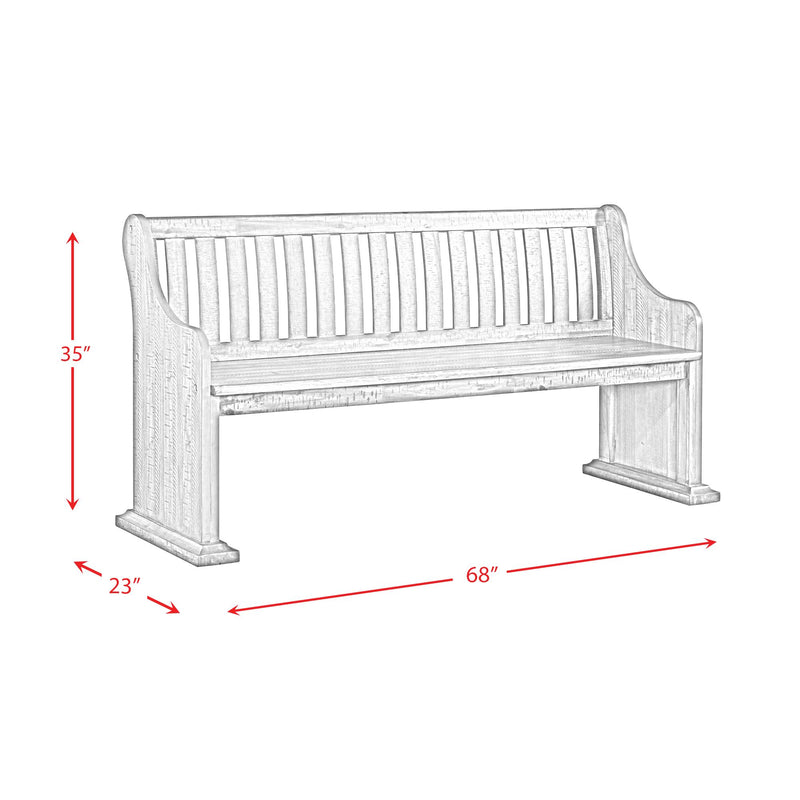Elements International Stone DST300PW Pew Bench - Grey IMAGE 11