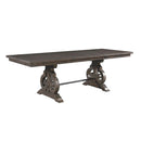 Elements International Stone DST190CDTB Counter Height Dining Table - Smokey Walnut IMAGE 1
