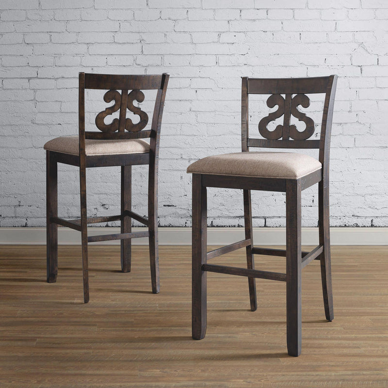 Elements International Stone DST195CSC Counter Height Chair - Smokey Walnut IMAGE 10