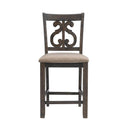 Elements International Stone DST195CSC Counter Height Chair - Smokey Walnut IMAGE 2