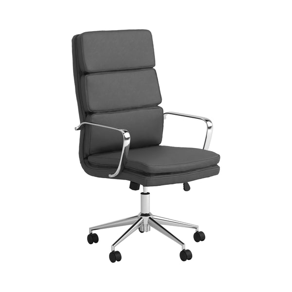  Coaster Furniture Ximena 801745 Upholstered Adjustable High Back Office Chair - Grey IMAGE 1