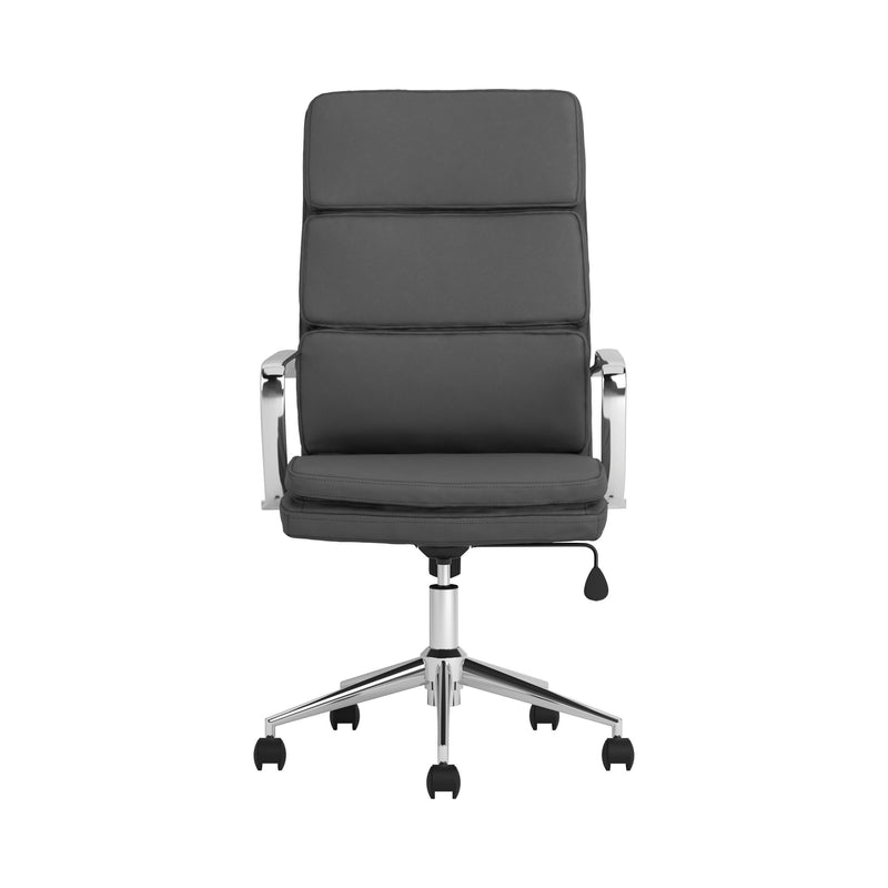  Coaster Furniture Ximena 801745 Upholstered Adjustable High Back Office Chair - Grey IMAGE 2