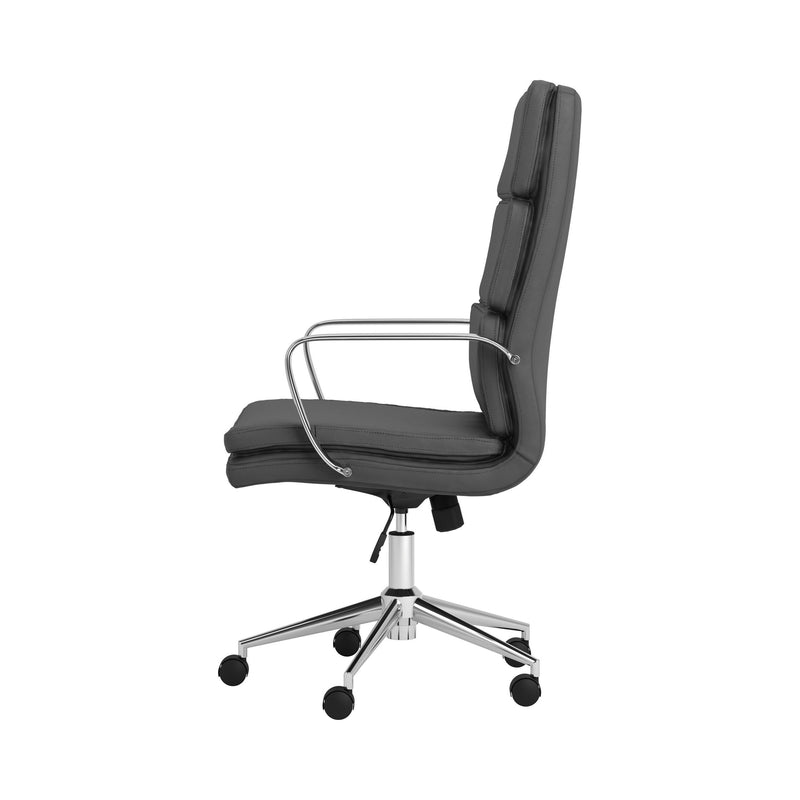  Coaster Furniture Ximena 801745 Upholstered Adjustable High Back Office Chair - Grey IMAGE 3