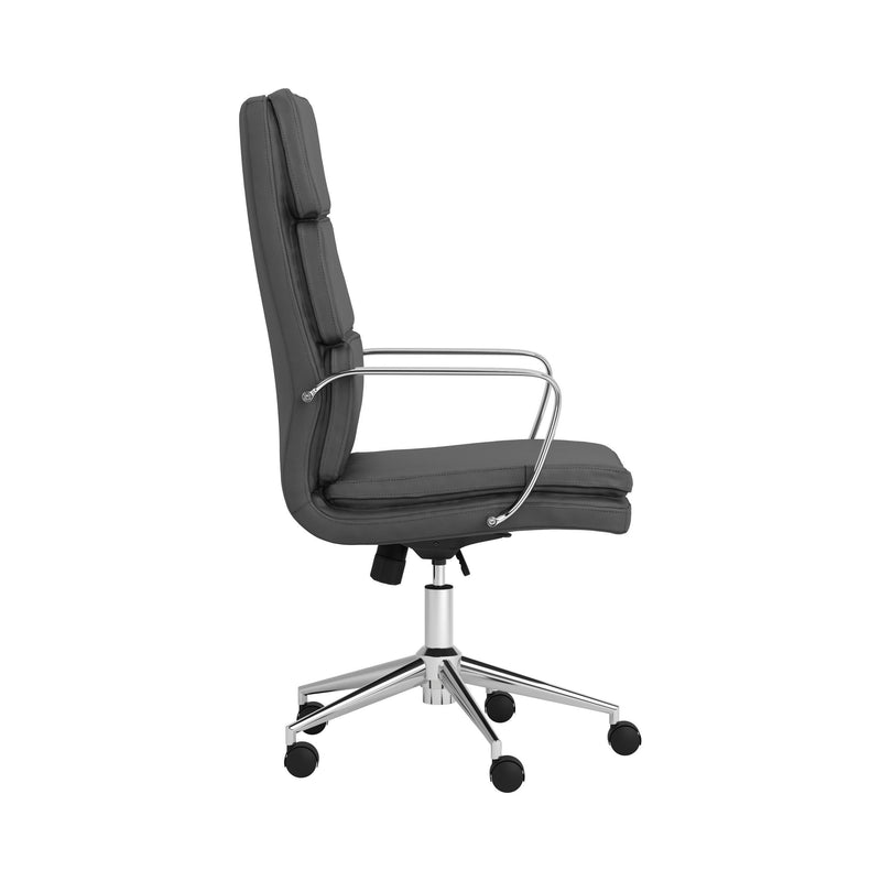  Coaster Furniture Ximena 801745 Upholstered Adjustable High Back Office Chair - Grey IMAGE 5