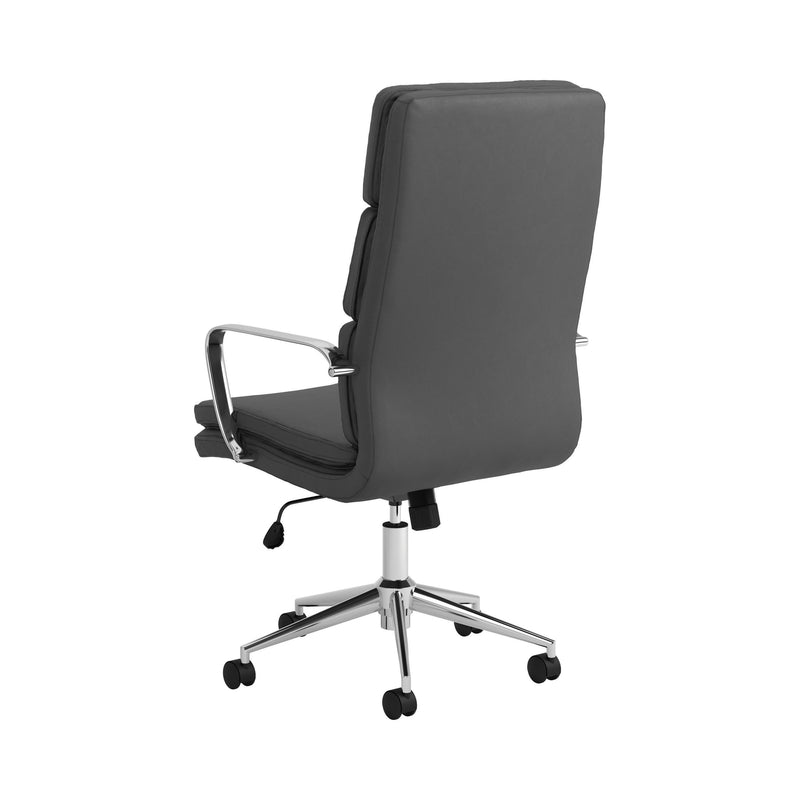  Coaster Furniture Ximena 801745 Upholstered Adjustable High Back Office Chair - Grey IMAGE 6