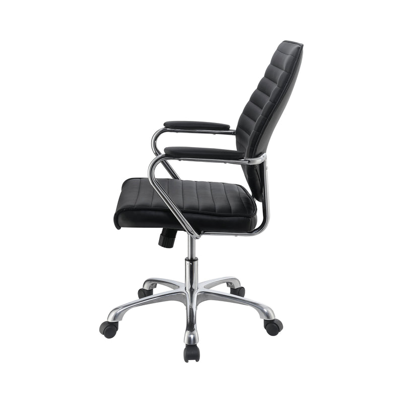  Coaster Furniture Chase 802269 Upholstered Adjustable Home Office Desk Chair - Black IMAGE 3