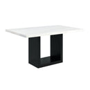  Elements International Valentino CVL500CTTB Counter Height Dining Table - White Marble IMAGE 1