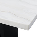  Elements International Valentino CVL500CTTB Counter Height Dining Table - White Marble IMAGE 5