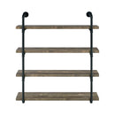 Coaster Furniture Elmcrest 804417 39-inch 4-shelf Wall Bookshelf - Rustic Oak IMAGE 2