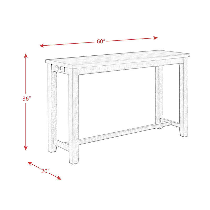  Elements International Stone 4 pc Counter Height Dinette - Gray IMAGE 18