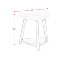  Elements International Trinity CTN100ET White Marble Top End Table IMAGE 9