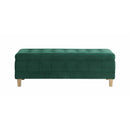  Elements International Crosby Tufted Storage Ottoman - Evergreen IMAGE 3