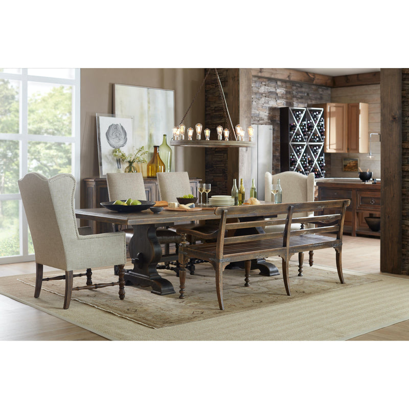 Hooker Furniture 5960-75315-BRN Hill Country Helotes Dining Bench IMAGE 4