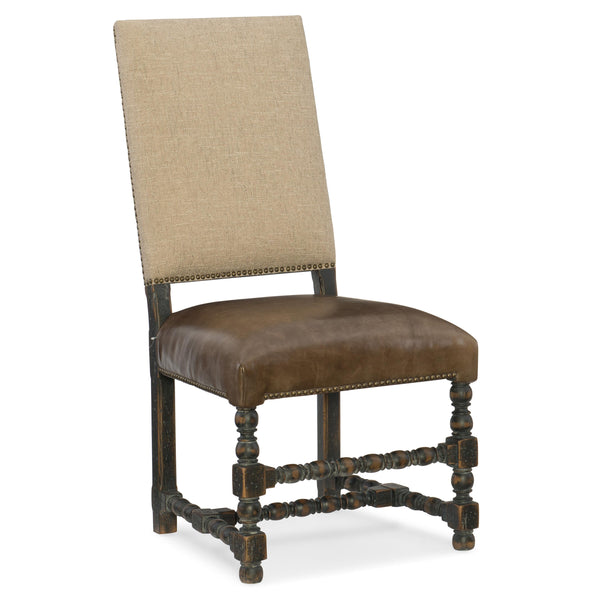 Hooker Furniture 5960-75410-BLK Hill Country Comfort Upholstered Side Chair IMAGE 1