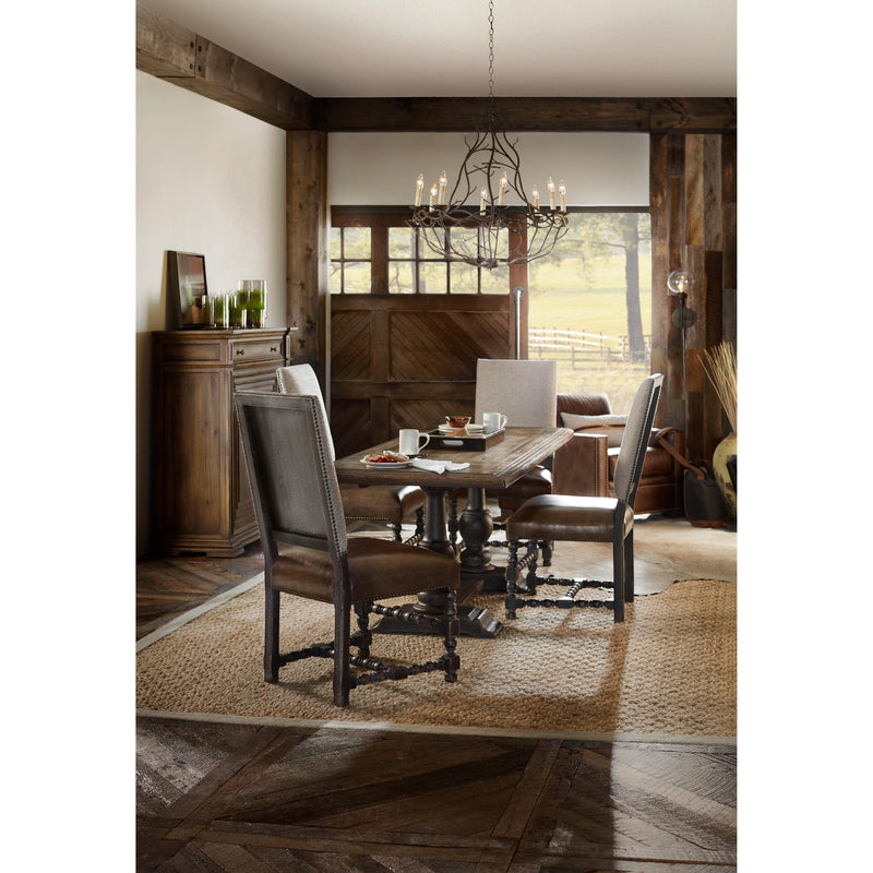 Hooker Furniture 5960-75410-BLK Hill Country Comfort Upholstered Side Chair IMAGE 4