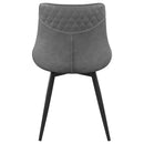  Coaster Furniture Brassie 110272 Upholstered Swivel Dining Side Chair - Grey IMAGE 6