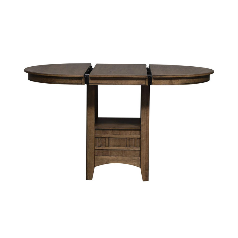 Liberty Furniture Industries Inc. Oval Santa Rosa II Counter Height Dining Table with Pedestal Base 227-CD-PUB IMAGE 3