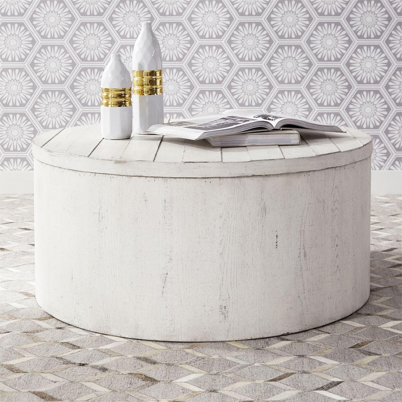 Liberty Furniture Industries Inc. Modern Farmhouse 406W-OT1011 Drum Cocktail Table IMAGE 6
