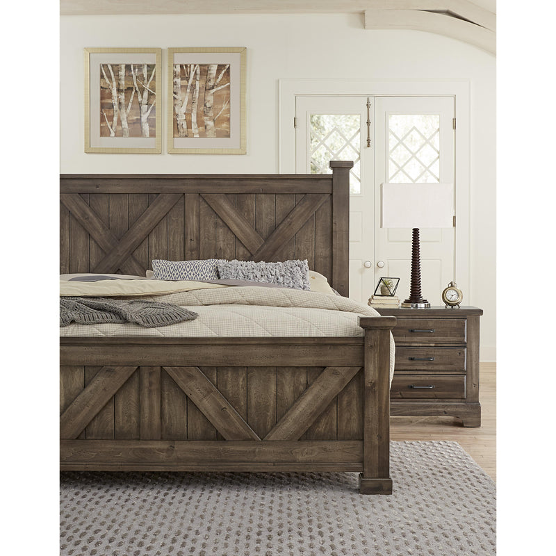 Artisan & Post Cool Rustic 170 Queen X Bed with X Footboard - Mink IMAGE 2