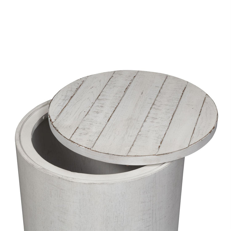 Liberty Furniture Industries Inc. Modern Farmhouse 406W-OT1021 Drum End Table IMAGE 3