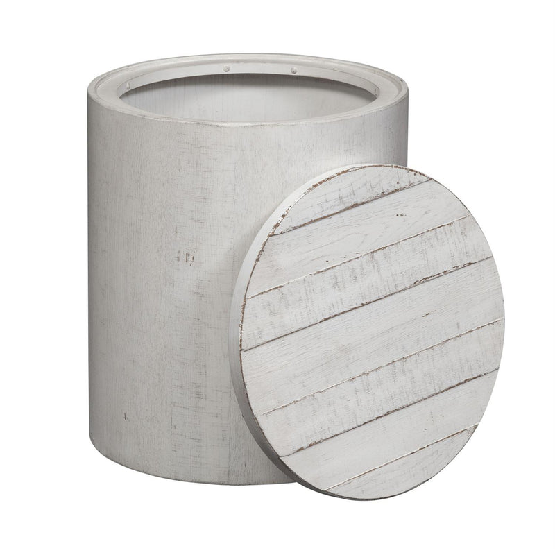 Liberty Furniture Industries Inc. Modern Farmhouse 406W-OT1021 Drum End Table IMAGE 4