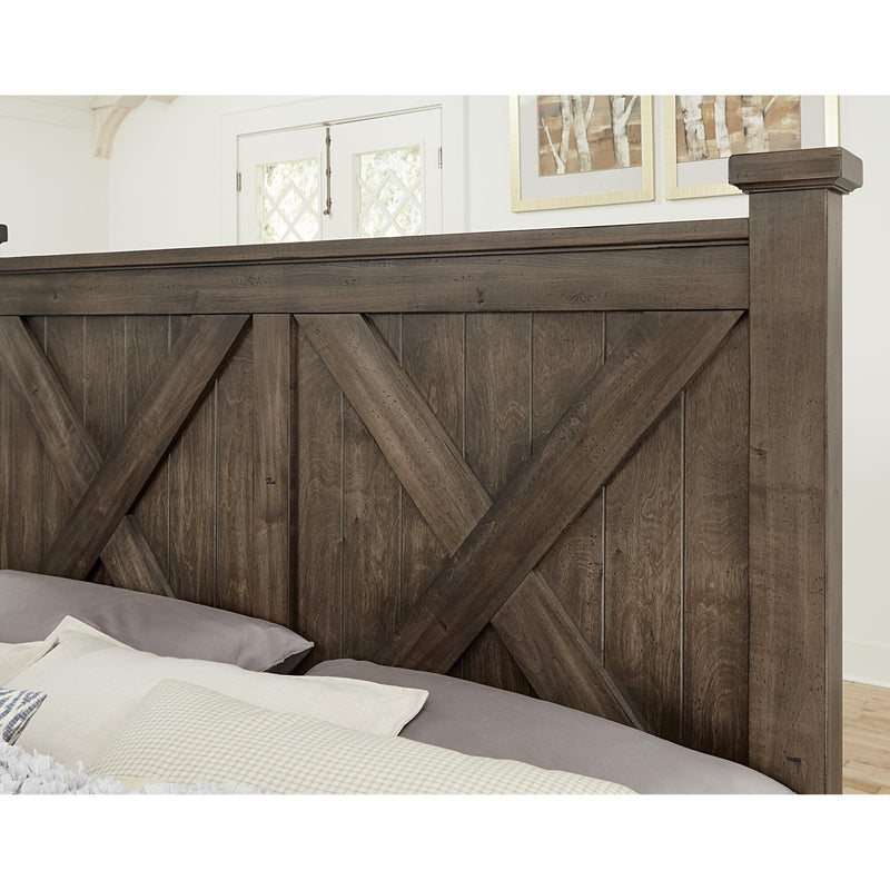 Artisan & Post Cool Rustic 170 Queen X Bed with Footboard Storage - Mink IMAGE 3