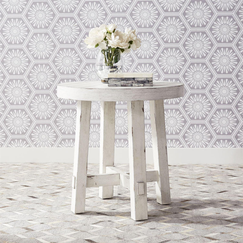Liberty Furniture Industries Inc. Modern Farmhouse 406W-OT1024 Splay Leg Round End Table IMAGE 5