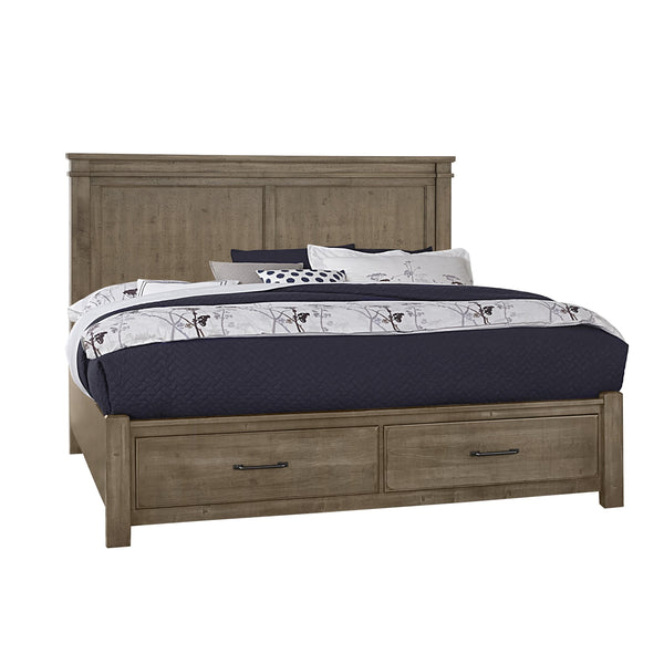 Vaughan-Bassett Cool Rustic Queen Mansion Bed with Storage 172-551/172-050B/172-502/172-555T IMAGE 1