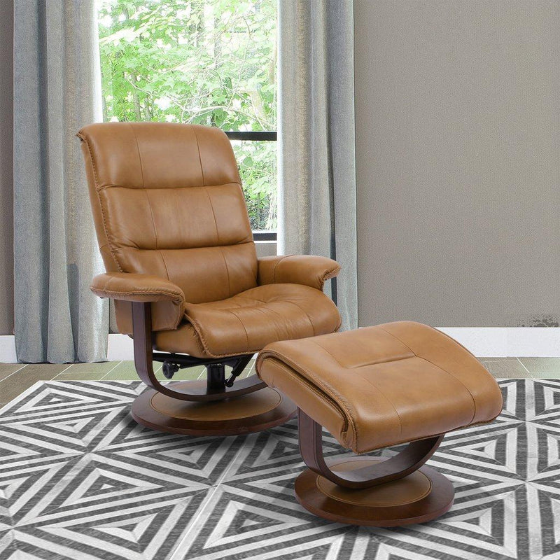 Parker Living Knight Swivel Leather Match Recliner with Wall Recline MKNI