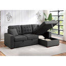 Homelegance McCafferty 9916DG*SC 2 pc Sectional with Pull-out Bed and Right Chaise with Hidden Storage IMAGE 11