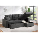 Homelegance McCafferty 9916DG*SC 2 pc Sectional with Pull-out Bed and Right Chaise with Hidden Storage IMAGE 12