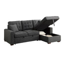 Homelegance McCafferty 9916DG*SC 2 pc Sectional with Pull-out Bed and Right Chaise with Hidden Storage IMAGE 6