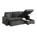Homelegance McCafferty 9916DG*SC 2 pc Sectional with Pull-out Bed and Right Chaise with Hidden Storage IMAGE 7
