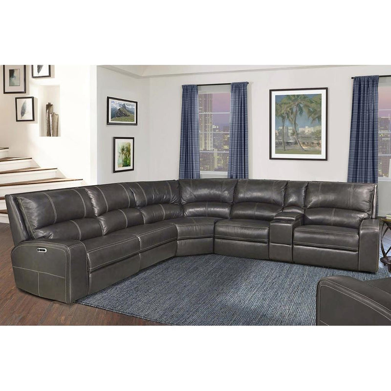Parker Living Swift MSWI-PACKA(H)-TWI Twilight 6 pc Modular Power Reclining Sectional with Adjustable Headrests