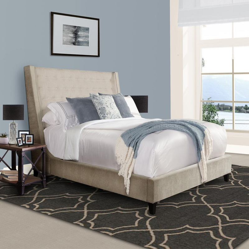 Parker Living Sleep Elaina Queen Upholstered Panel Bed BELA#8000HB-POR/BELA#8020FBR-POR