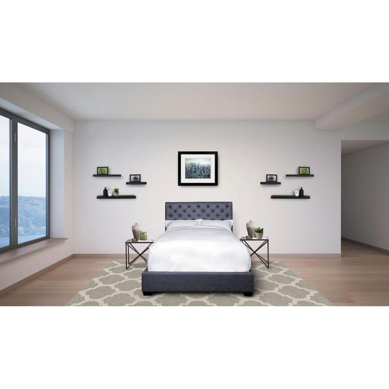 Parker Living Sleep Zoey Queen Upholstered Panel Bed BZOE#8000HB-STO/BZOE#8020FBR-STO