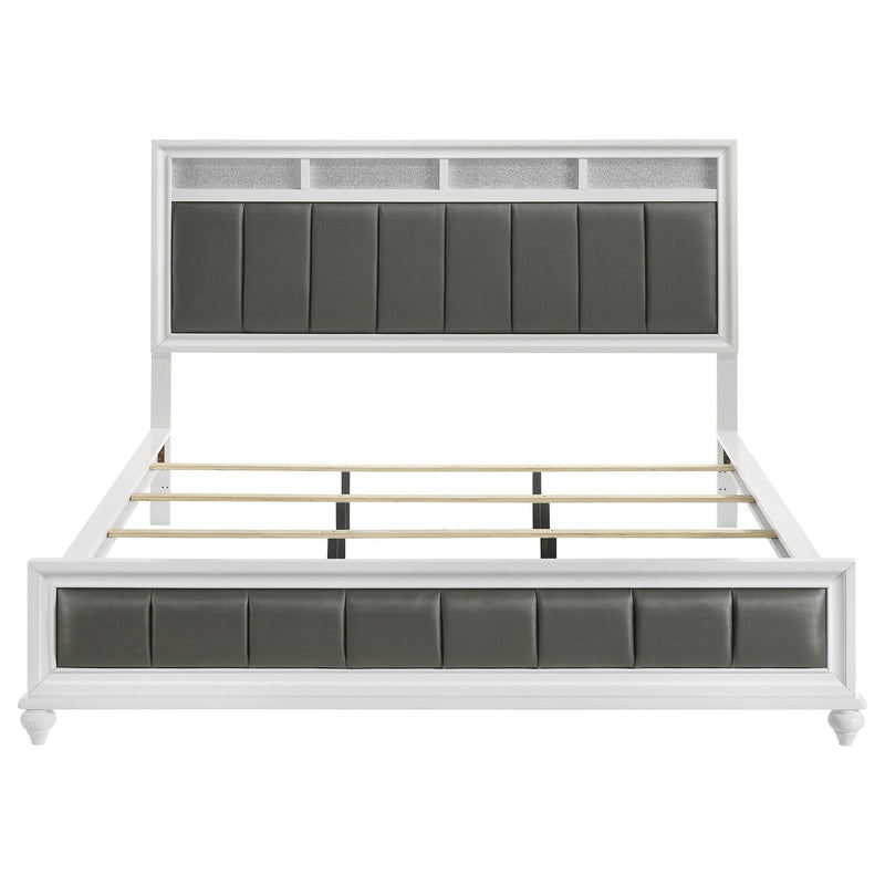  Coaster Furniture Barzini 205891KW Wood California King Panel Bed - White IMAGE 3