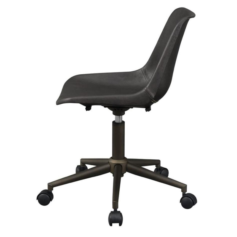 Coaster Furniture Carnell 803378 Upholstered Adjustable Home Office Desk Chair - Brown IMAGE 3