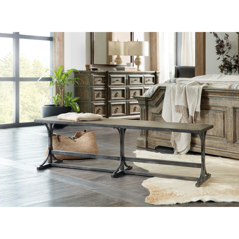 Hooker Furniture 6960-90019-80 La Grange Von Rosenberg Bed Bench IMAGE 2
